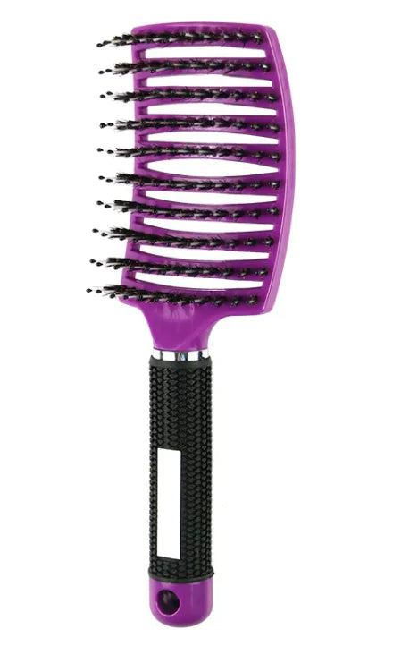 Curved Bristle Massage Comb ¨C Multifunctional Styling for Curly Hair