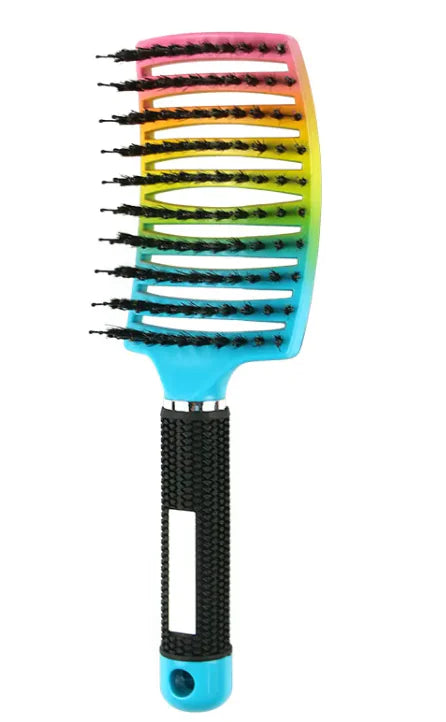 Curved Bristle Massage Comb ¨C Multifunctional Styling for Curly Hair
